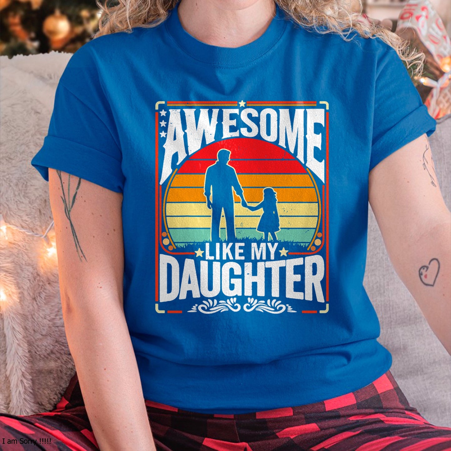 Awesome Like My Daughter Funny Father’s Day Gifts Dad Retro T-Shirt - Gift for Daughter from Dad - NGHL00 Hoodie (SKU-T1410DD-A01)