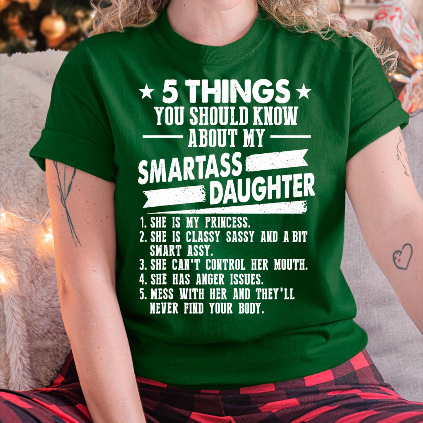 5 Things You Should Know About My Smartass Daughter - Gift for Daughter from Mom - NGHL00