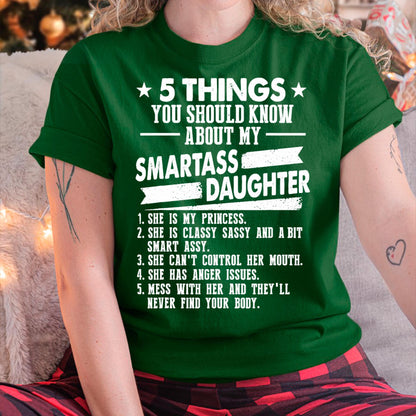 5 Things You Should Know About My Smartass Daughter - Gift for Daughter from Mom - NGHL00