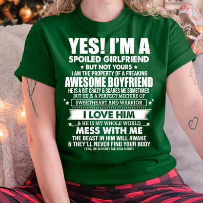 I am Spoiled Girlfriend - Gift for Wife From Husband - NGHL00 (SKU-T1306-GIRLFRIEND)