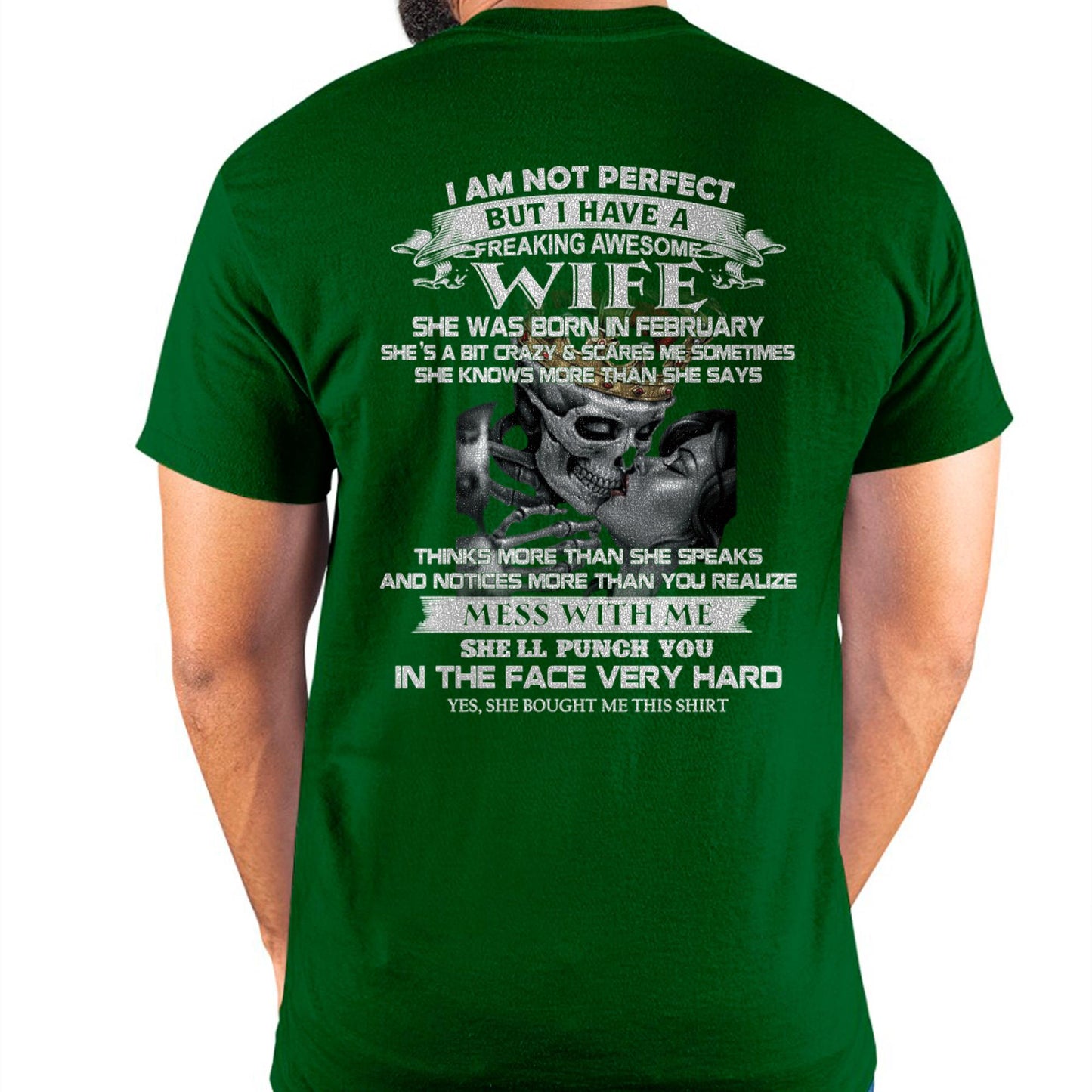 February - I Am Not Perfect But I Have A Freaking Awesome Wife - Gift For Husband From Wife - NGHL02 (SKU06-34-02)
