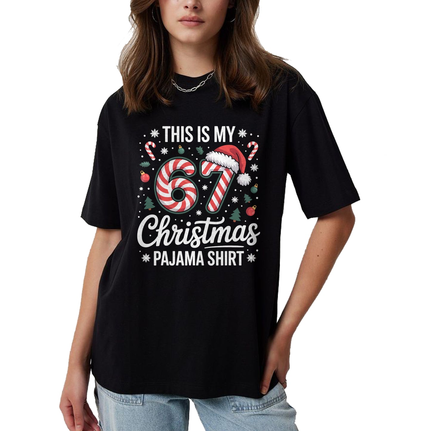 This My 67 Christmas Pajama 67 Meme Gen Alpha Boys Girls T-Shirt - Christmas Unisex T-Shirt/Hoodie/Sweatshirt - NGHL00