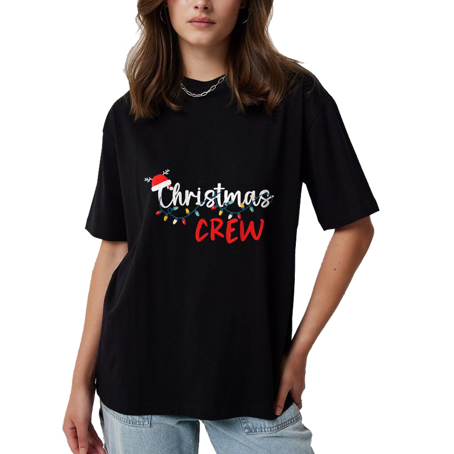 Christmas Crew Xmas Lights Family Matching Pajamas Holiday T-Shirt - Christmas Unisex T-Shirt/Hoodie/Sweatshirt - NGHL00