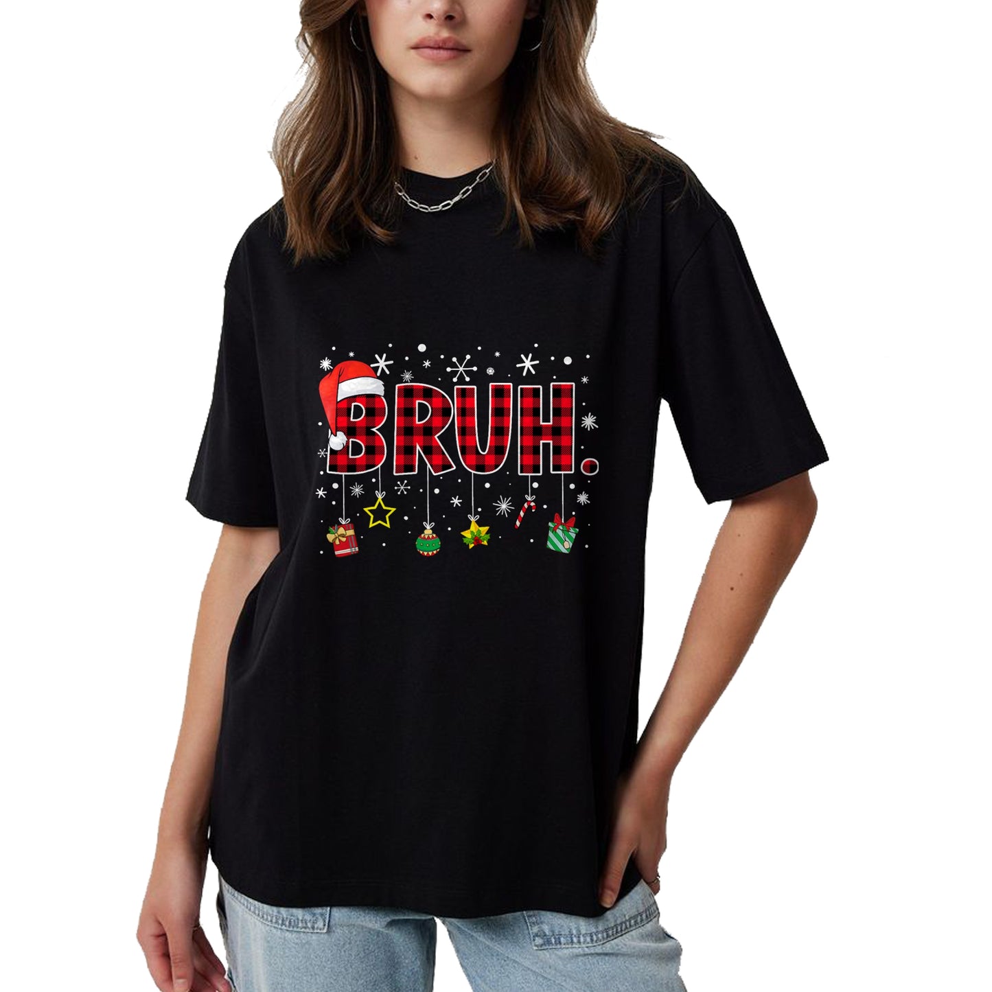 Bruh Funny Christmas Red Plaid Teens Boys Kids Xmas Pajamas T-Shirt - Christmas Unisex T-Shirt/Hoodie/Sweatshirt - NGHL00