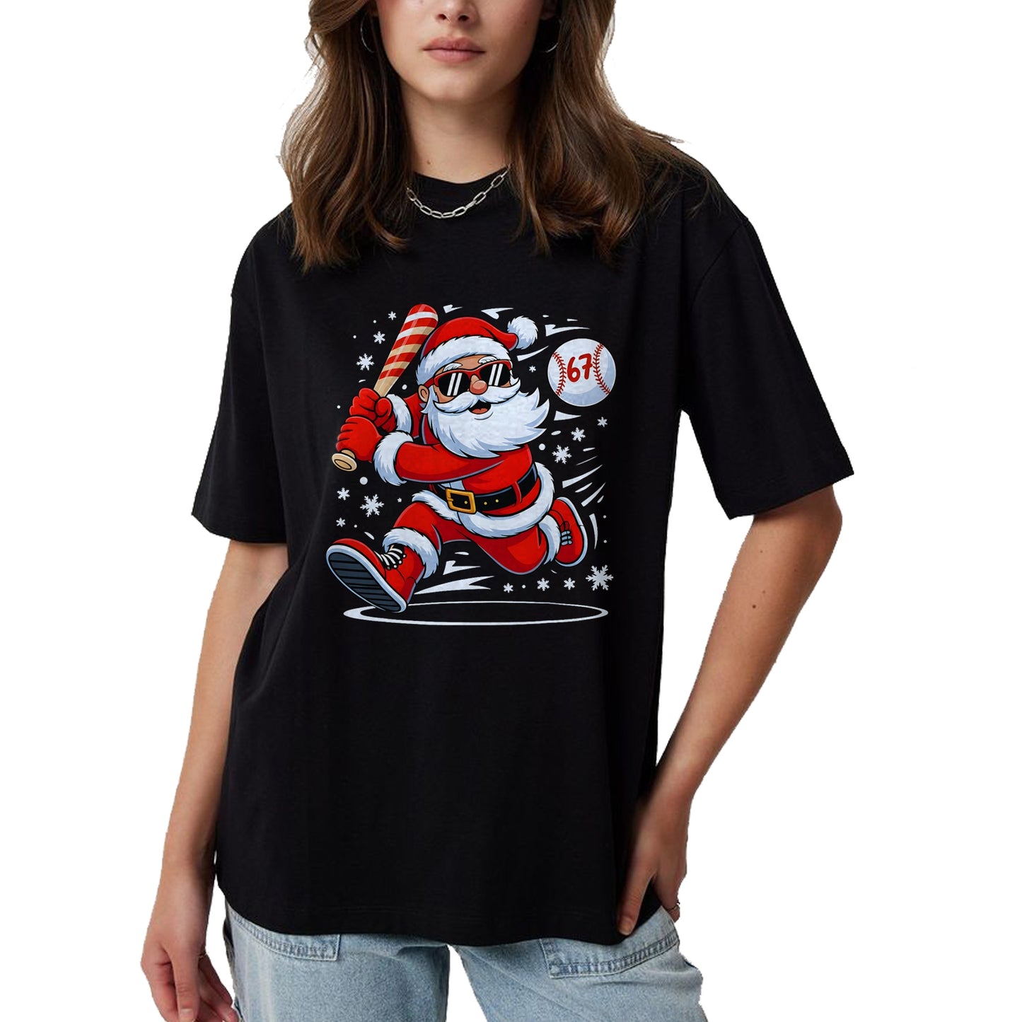 Funny Baseball Santa 67 Christmas Xmas Pajamas Boys T-Shirt - Christmas Unisex T-Shirt/Hoodie/Sweatshirt - NGHL00
