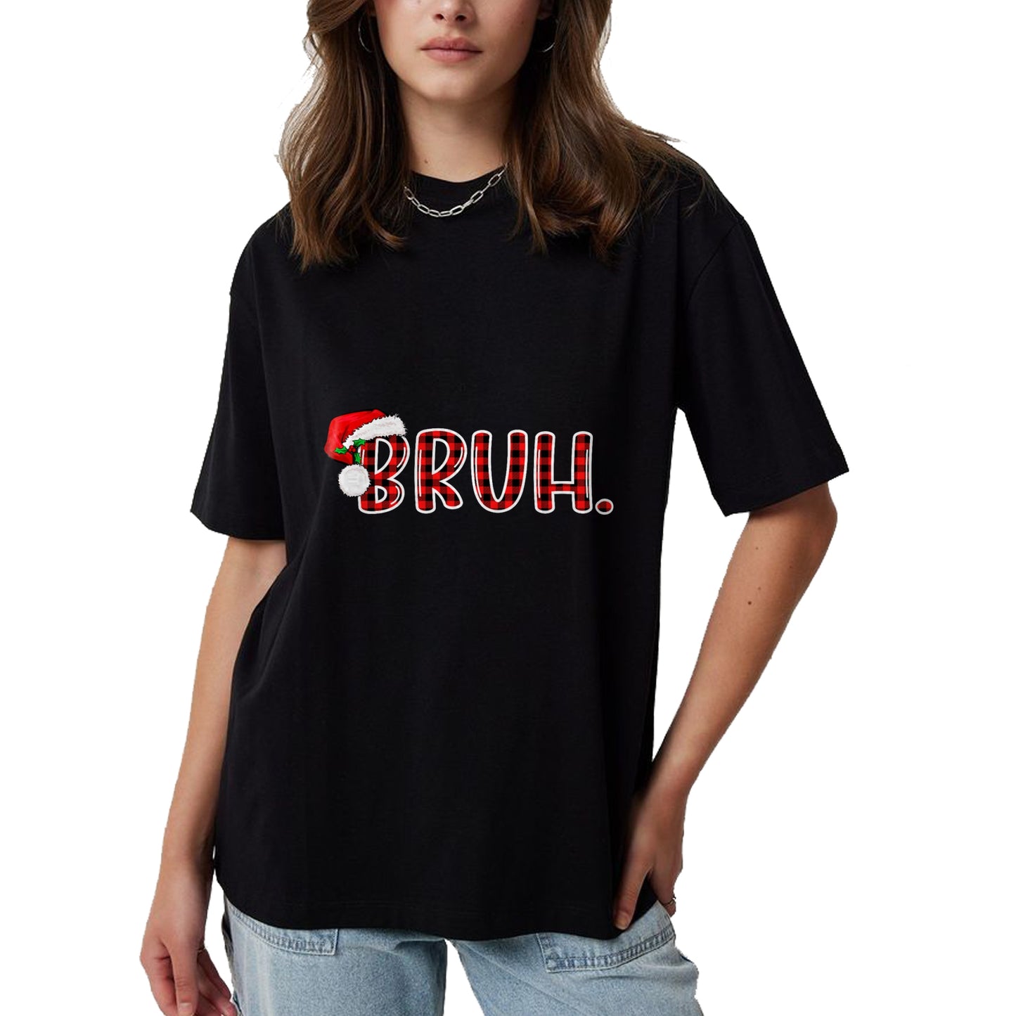 Bruh Funny Christmas Plaid Teens Boys Kids Xmas Pajamas T-Shirt - Christmas Unisex T-Shirt/Hoodie/Sweatshirt - NGHL00