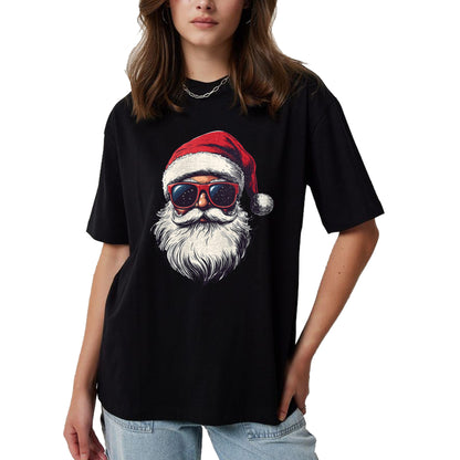 Cool Santa Claus Face Retro Sunglasses Christmas Men Boys T-Shirt - Christmas Unisex T-Shirt/Hoodie/Sweatshirt - NGHL00