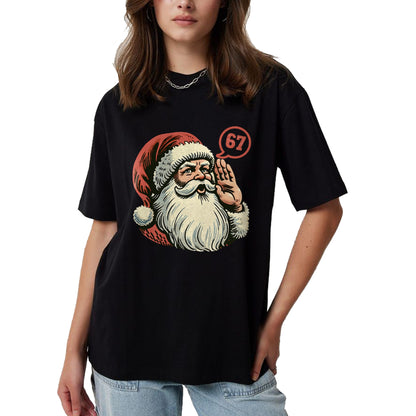 67 Christmas Funny Six Seven Meme Brainrot Santa Claus Boys T-Shirt - Christmas Unisex T-Shirt/Hoodie/Sweatshirt - NGHL00