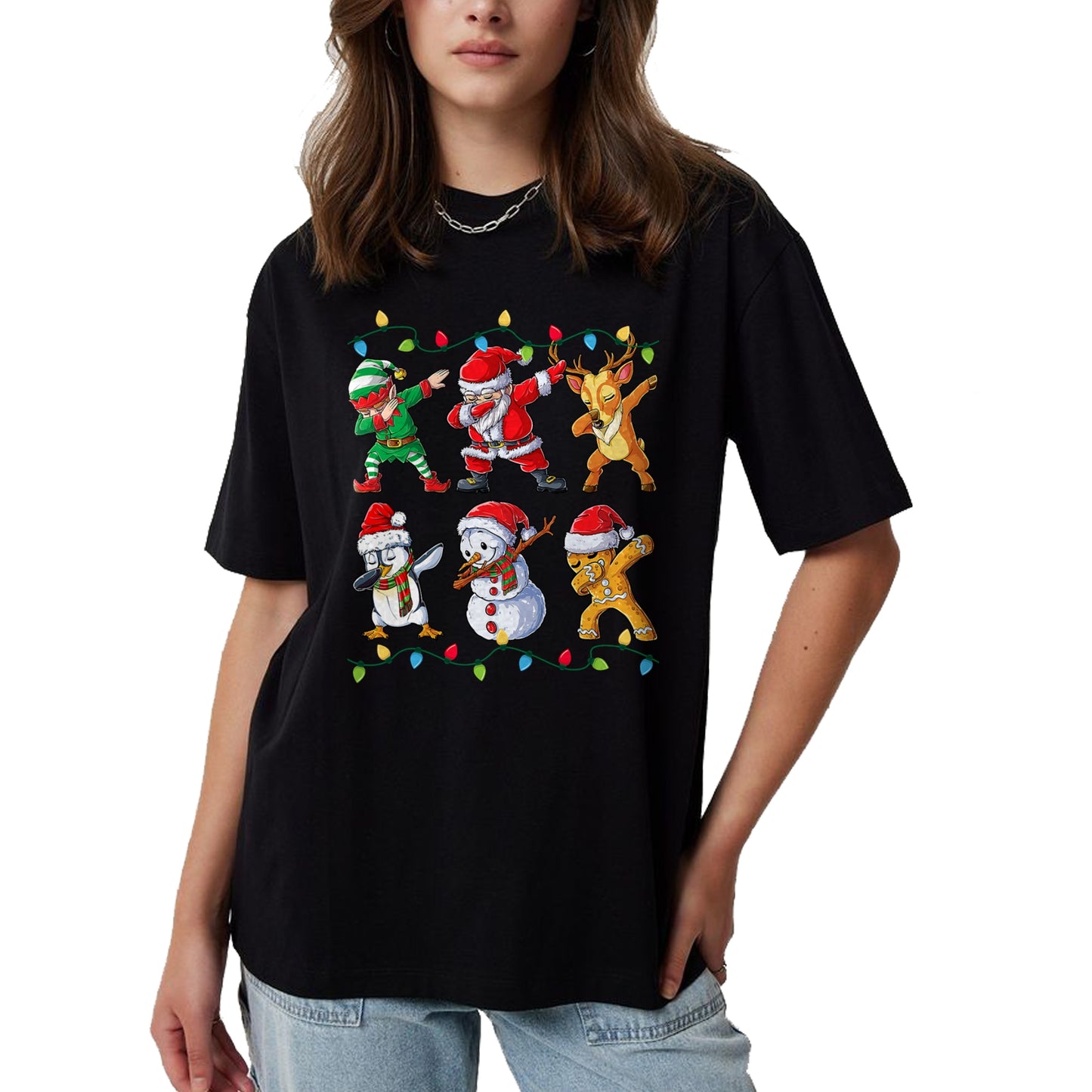 Dabbing Santa Elf Friends Christmas Boys Girls Men Xmas Dab T-Shirt - Christmas Unisex T-Shirt/Hoodie/Sweatshirt - NGHL00