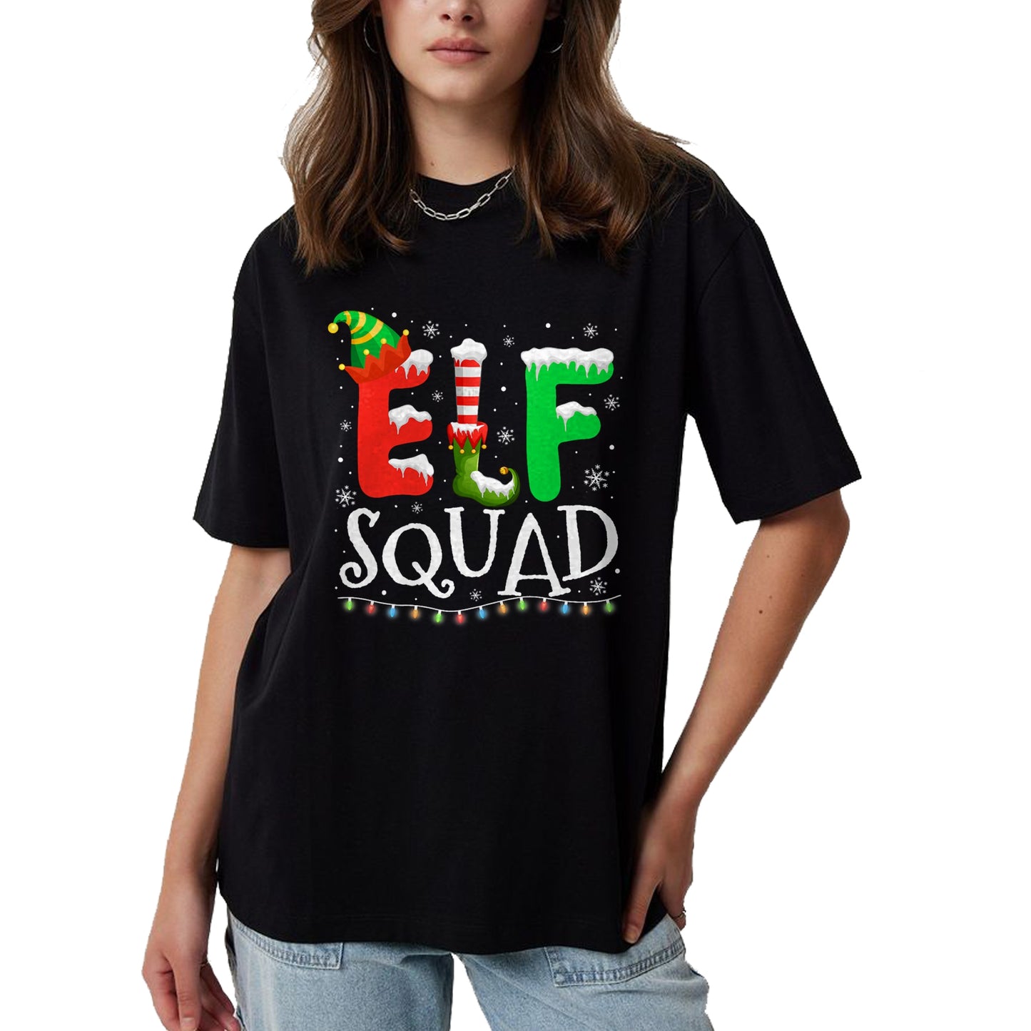 Elf Family Christmas Matching Pajamas Xmas Elf Squad T-Shirt - Christmas Unisex T-Shirt/Hoodie/Sweatshirt - NGHL00
