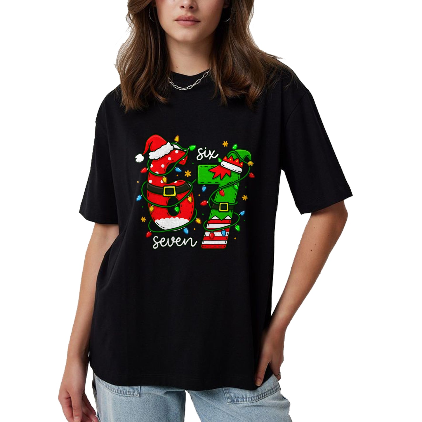 Trending Six Seven Meme Christmas 67 Xmas Men Women Kids T-Shirt - Christmas Unisex T-Shirt/Hoodie/Sweatshirt - NGHL00