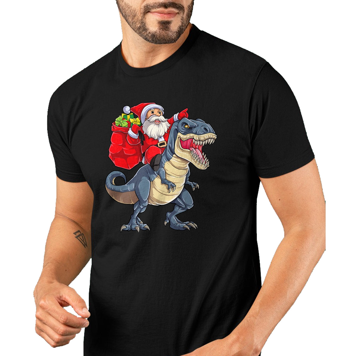 Dinosaur T rex Christmas Santa Boys Men Girls Xmas Squad T-Shirt - Christmas Unisex T-Shirt/Hoodie/Sweatshirt - NGHL00