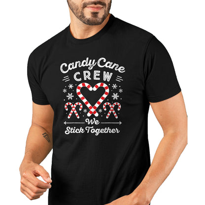 Christmas Candy Cane Heart Holiday Family Matching Pajama PJ T-Shirt - Christmas Unisex T-Shirt/Hoodie/Sweatshirt - NGHL00