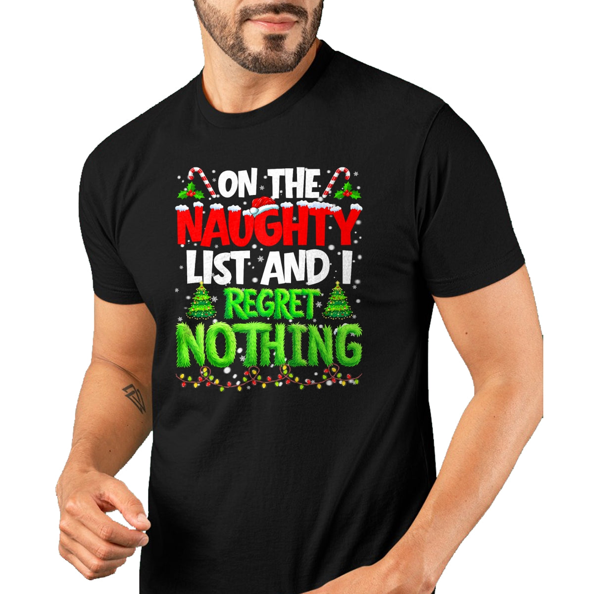 On The Naughty List and Regret Nothing Pjs Christmas Xmas Ki T-Shirt - Christmas Unisex T-Shirt/Hoodie/Sweatshirt - NGHL00