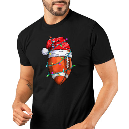 Santa Sports Design For Men Boys Christmas Football Player T-Shirt - Christmas Unisex T-Shirt/Hoodie/Sweatshirt - NGHL00