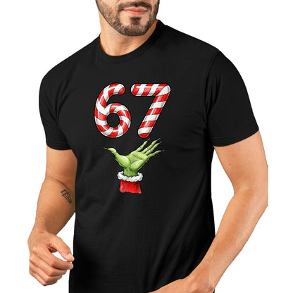 Santa Six Seven 67 Meme Christmas 67 Candy Cane Kids Boys T-Shirt - Christmas Unisex T-Shirt/Hoodie/Sweatshirt - NGHL00