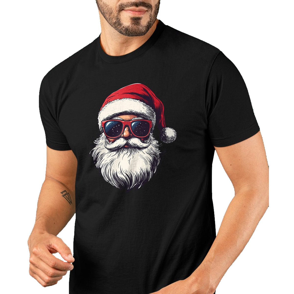 Cool Santa Claus Face Retro Sunglasses Christmas Men Boys T-Shirt - Christmas Unisex T-Shirt/Hoodie/Sweatshirt - NGHL00