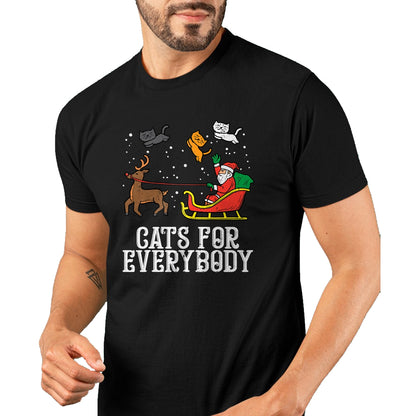 Cats For Everybody Christmas Cat Funny Xmas Women Santa T-Shirt - Christmas Unisex T-Shirt/Hoodie/Sweatshirt - NGHL00