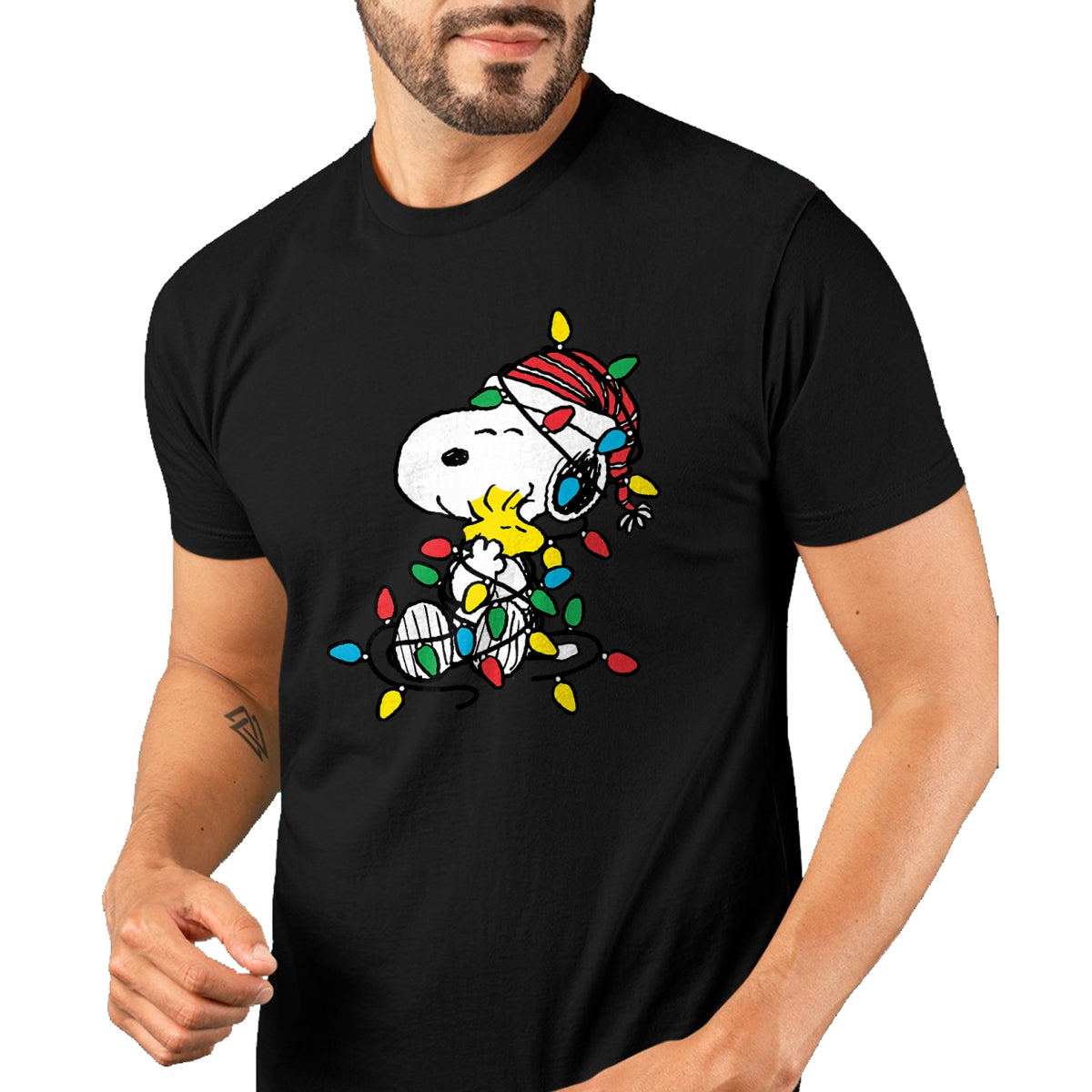 Peanuts - Snoopy Woodstock Christmas Lights T-Shirt - Christmas Unisex T-Shirt/Hoodie/Sweatshirt - NGHL00