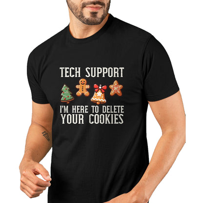 Christmas Tech Support Here To Delete Cookies Xmas Men Women T-Shirt - Christmas Unisex T-Shirt/Hoodie/Sweatshirt - NGHL00