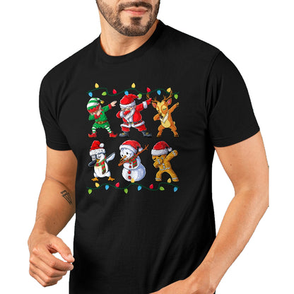 Dabbing Santa Elf Friends Christmas Boys Girls Men Xmas Dab T-Shirt - Christmas Unisex T-Shirt/Hoodie/Sweatshirt - NGHL00