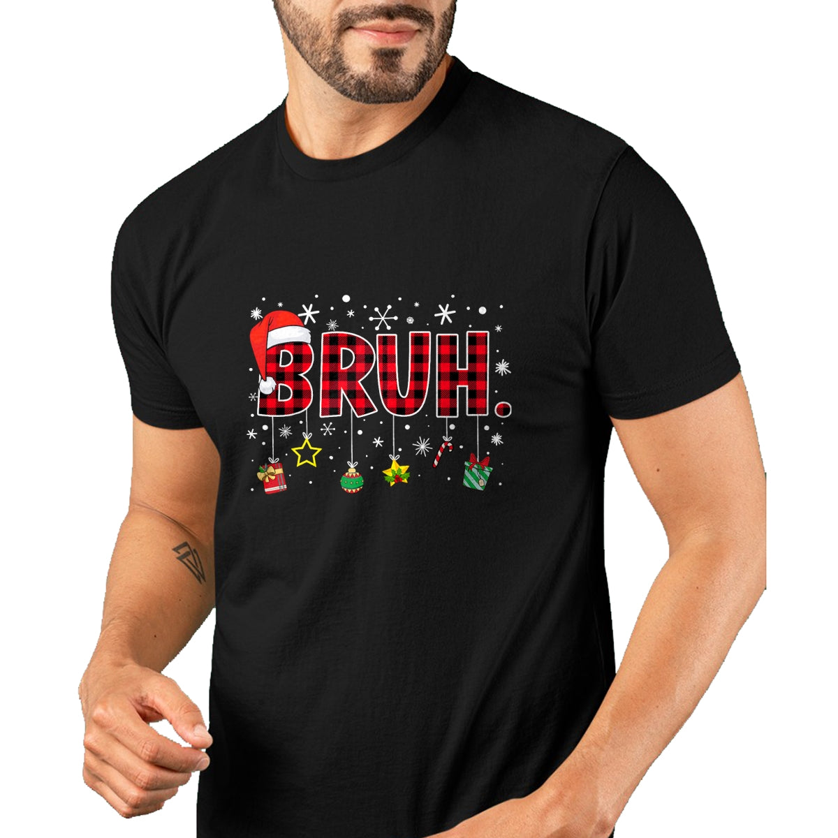 Bruh Funny Christmas Red Plaid Teens Boys Kids Xmas Pajamas T-Shirt - Christmas Unisex T-Shirt/Hoodie/Sweatshirt - NGHL00