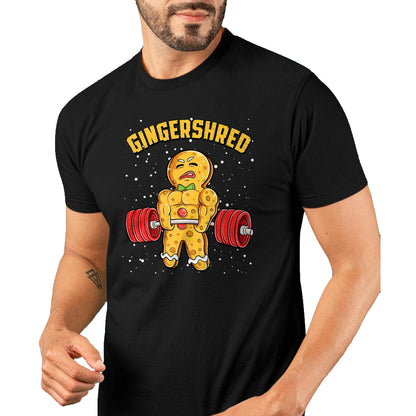 Gingershred Funny Gingerbread Man Gym Bodybuilding Christmas T-Shirt - Christmas Unisex T-Shirt/Hoodie/Sweatshirt - NGHL00