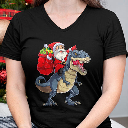 Dinosaur T rex Christmas Santa Boys Men Girls Xmas Squad T-Shirt - Christmas Unisex T-Shirt/Hoodie/Sweatshirt - NGHL00