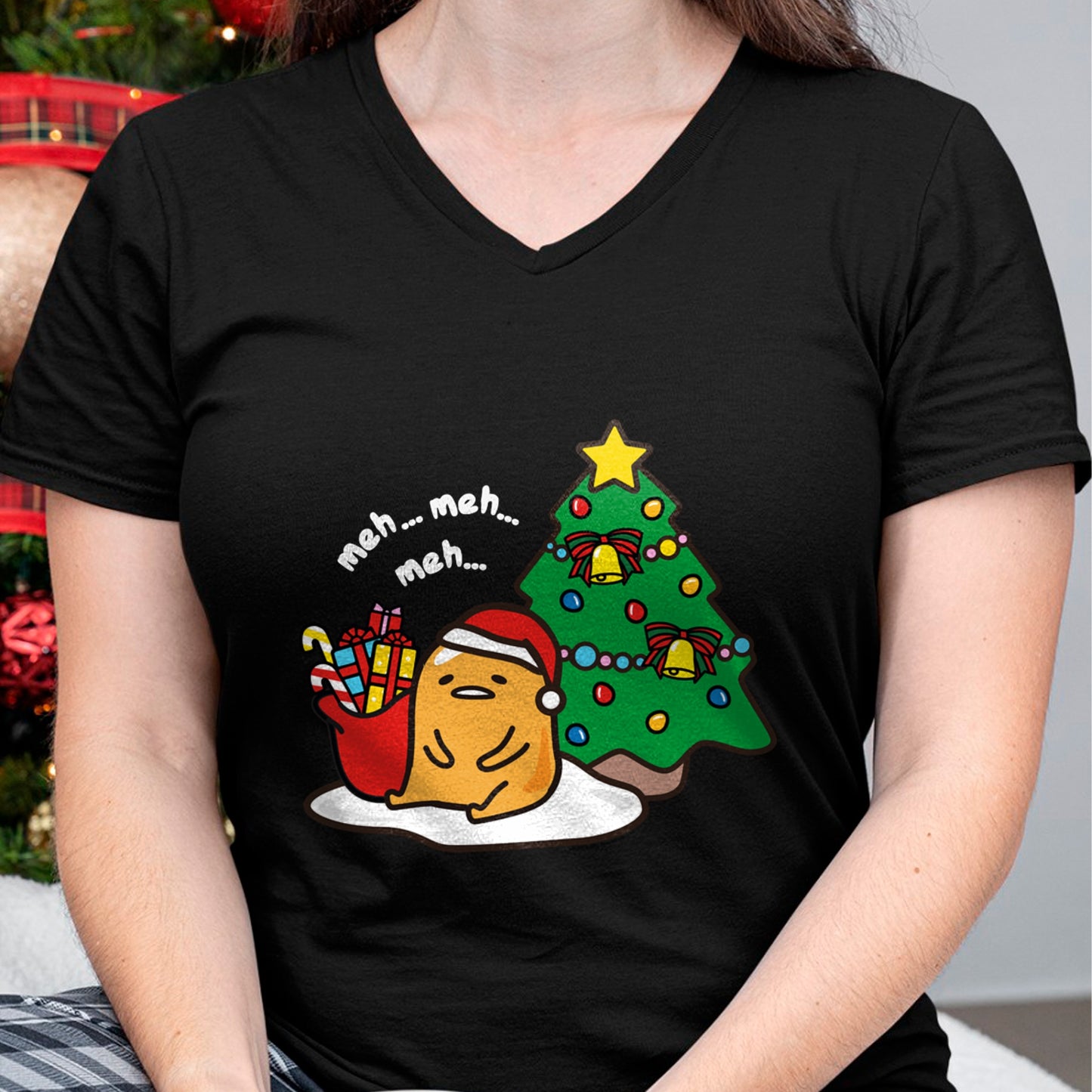 Gudetama Christmas Tree Hoodie Sweatshirt Pullover Hoodie - Christmas Unisex T-Shirt/Hoodie/Sweatshirt - NGHL00