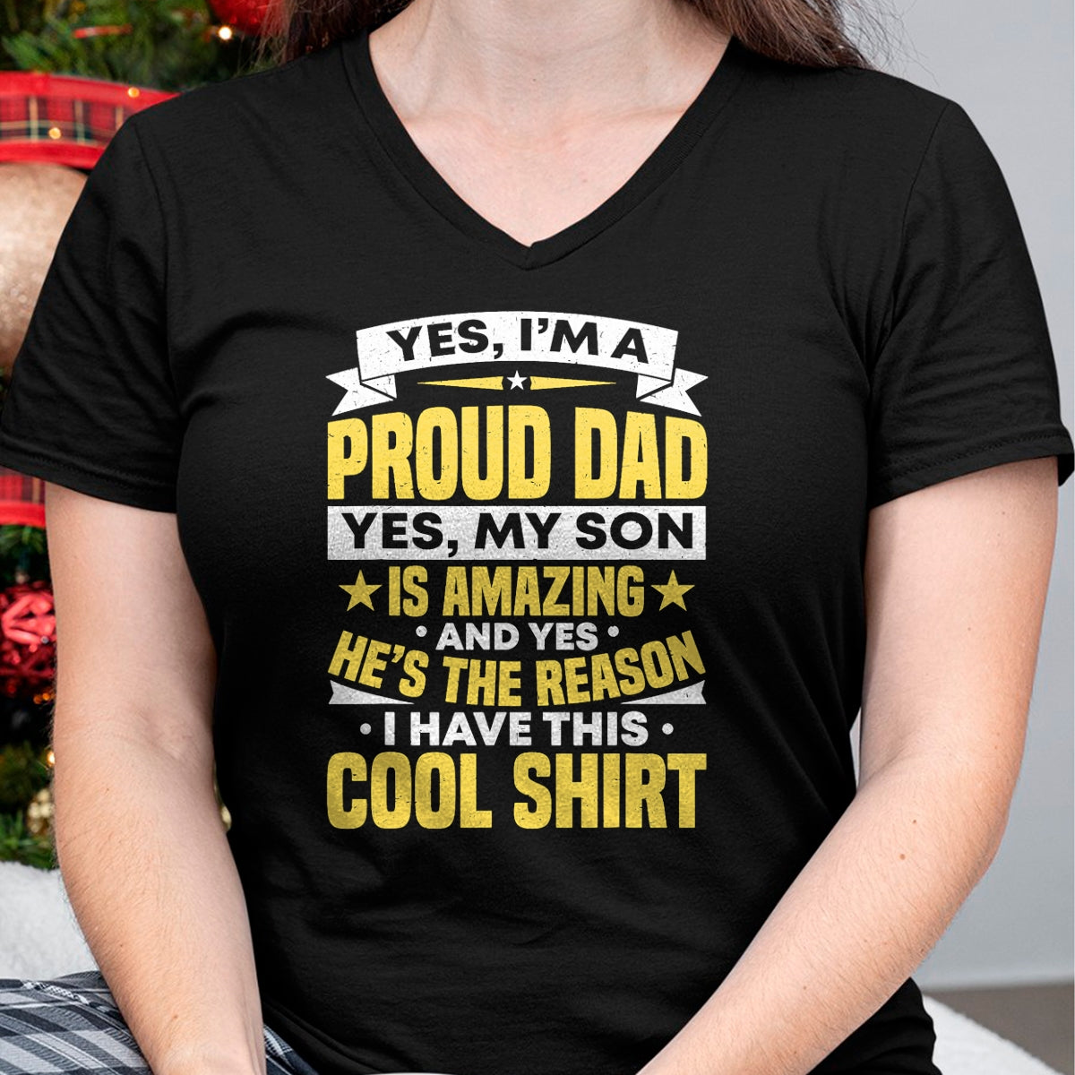 Proud Dad Of A Son Father's Day From Son T-Shirt- Gift From Dad Unisex T-Shirt/Hoodie - NGHL00 (SKUT-2310EMAILDS-42)