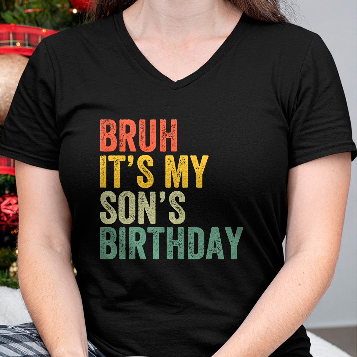 Bruh It's My Son's Birthday Funny Birthday Father Dad T-Shirt - Gift From Dad Unisex T-Shirt/Hoodie - NGHL00 (SKUT-2310EMAILDS-06)