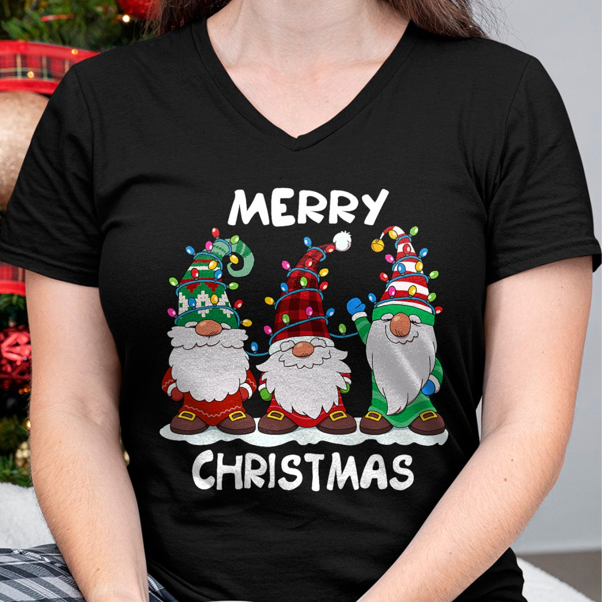 Merry Christmas Gnomes Xmas Family Men Women T-Shirt - Christmas Unisex T-Shirt/Hoodie/Sweatshirt - NGHL00
