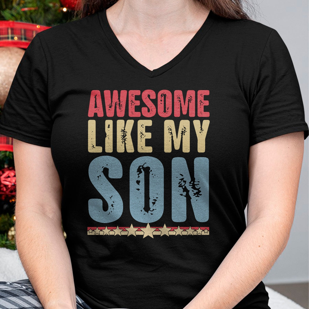 Awesome Like My Son Gifts Men Funny Fathers Day Dad T-Shirt - Gift From Dad Unisex T-Shirt/Hoodie - NGHL00 (SKUT-2310EMAILDS-05)