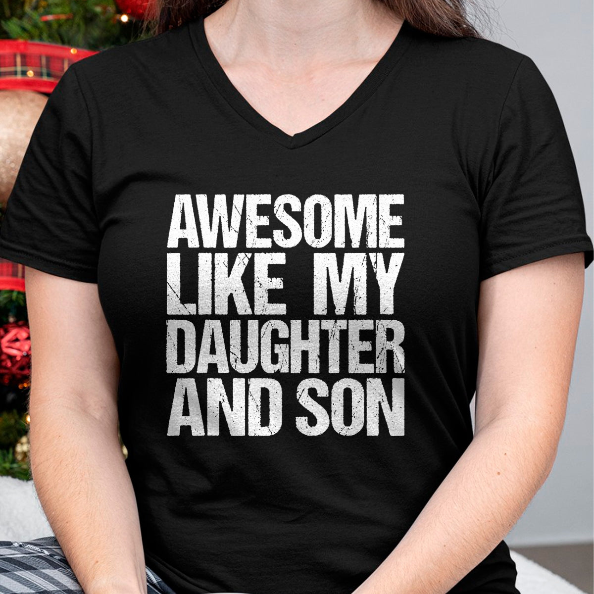 Awesome Like My Daughter And Son Mothers Fathers Day Mom Dad T-Shirt - Gift From Dad Unisex T-Shirt/Hoodie - NGHL00 (SKUT-2310EMAILDS-04)