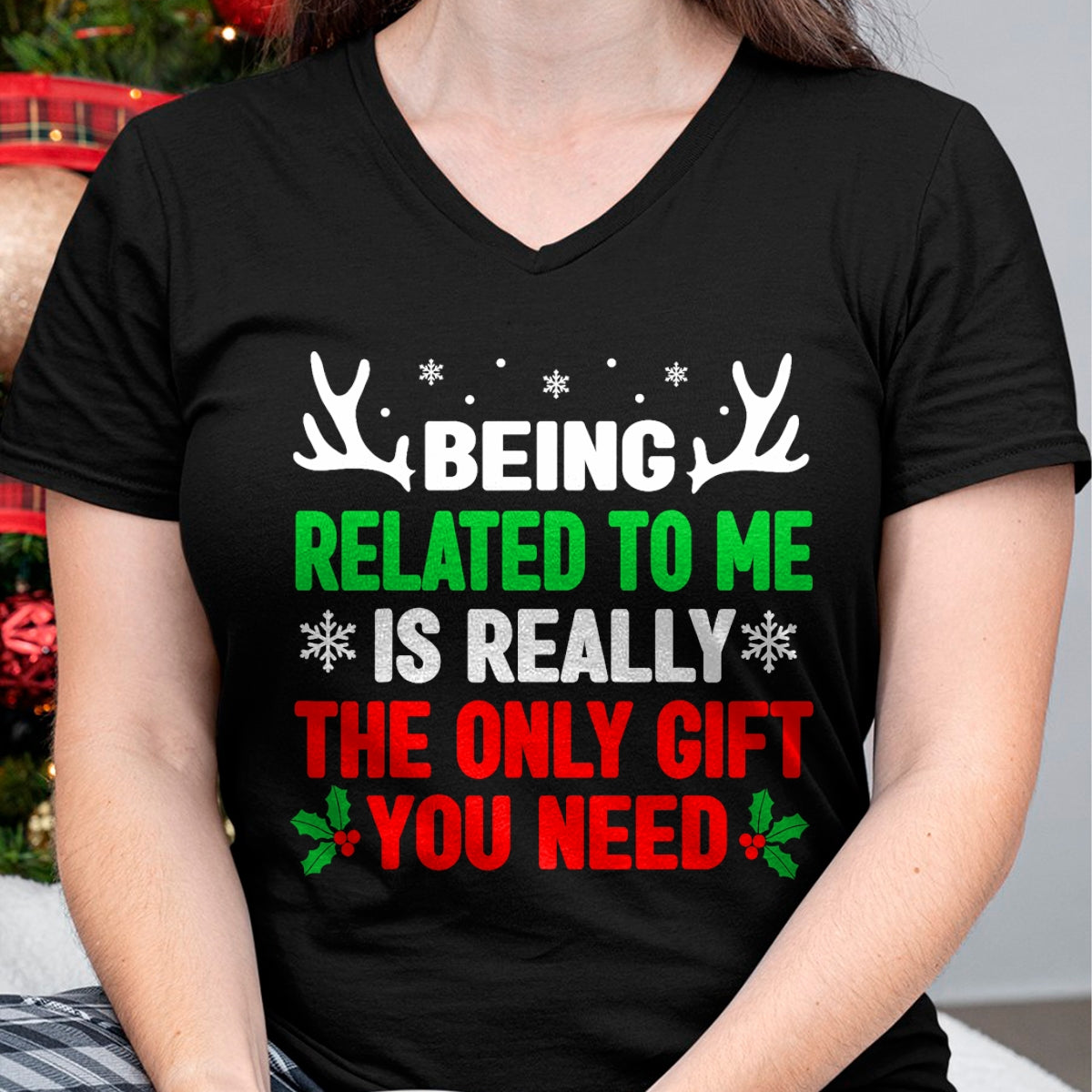 Being Related To Me Funny Christmas Shirts Women Men Family T-Shirt - Christmas Unisex T-Shirt/Hoodie/Sweatshirt - NGHL00