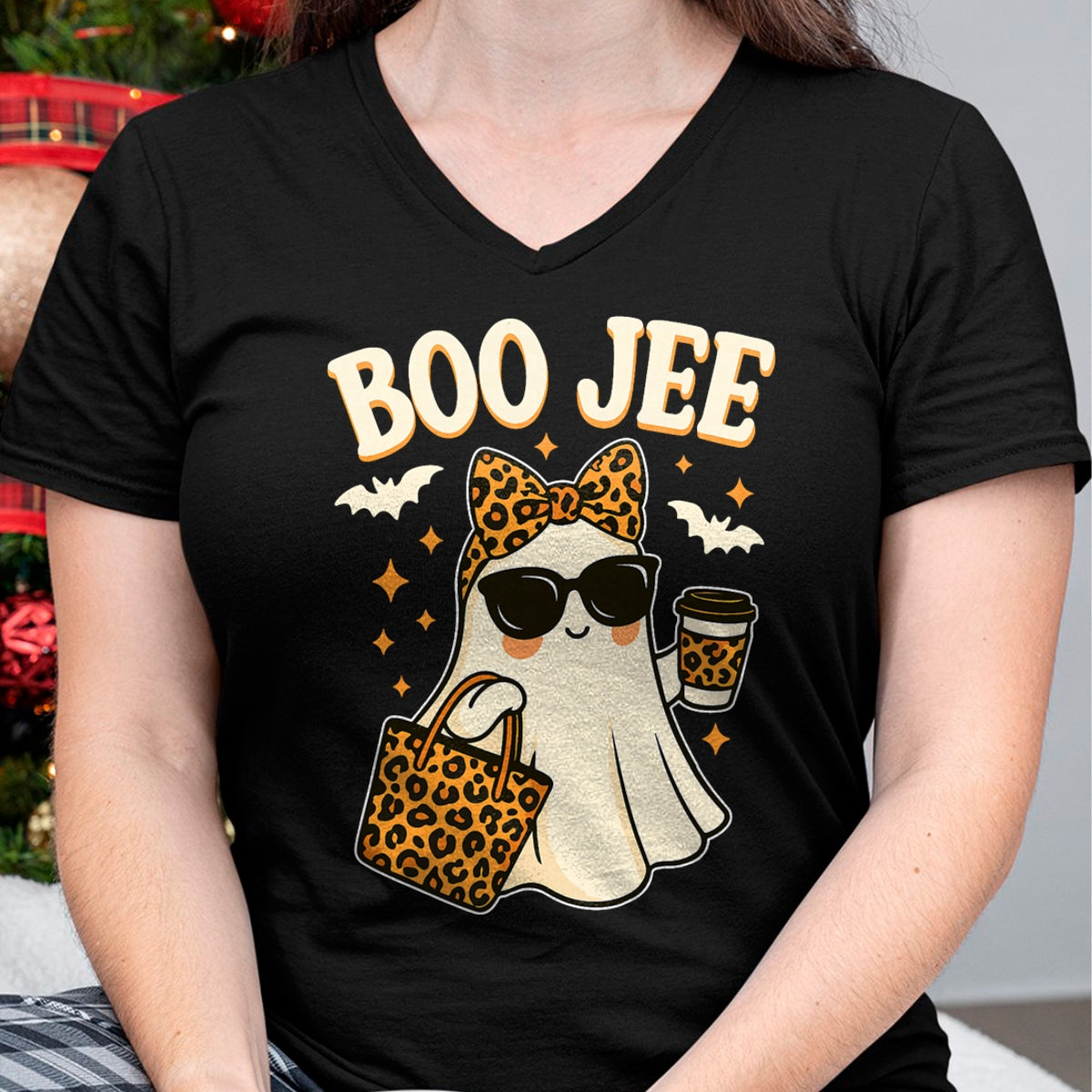 Boo JEE Ghost Shirt Halloween Women Girls Boojee Halloween T-Shirt - Halloween Unisex T-Shirt/Hoodie - NGHL00