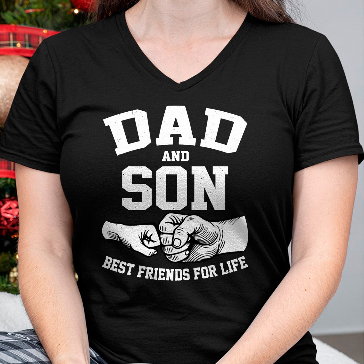 Dad and Son Best Friends for Life Fathers Day Dad and Son T-Shirt - Gift From Dad Unisex T-Shirt/Hoodie - NGHL00 (SKUT-2310EMAILDS-08)