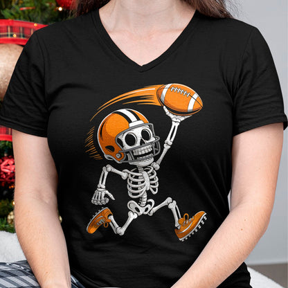 Halloween Skeleton Funny Football Shirt for Teens Boys Men T-Shirt - Halloween Unisex T-Shirt/Hoodie - NGHL00