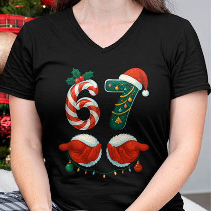 67 Christmas 6 7 Meme Pajamas Holiday Gen Alpha Slang T-Shirt - Christmas Unisex T-Shirt/Hoodie/Sweatshirt - NGHL00
