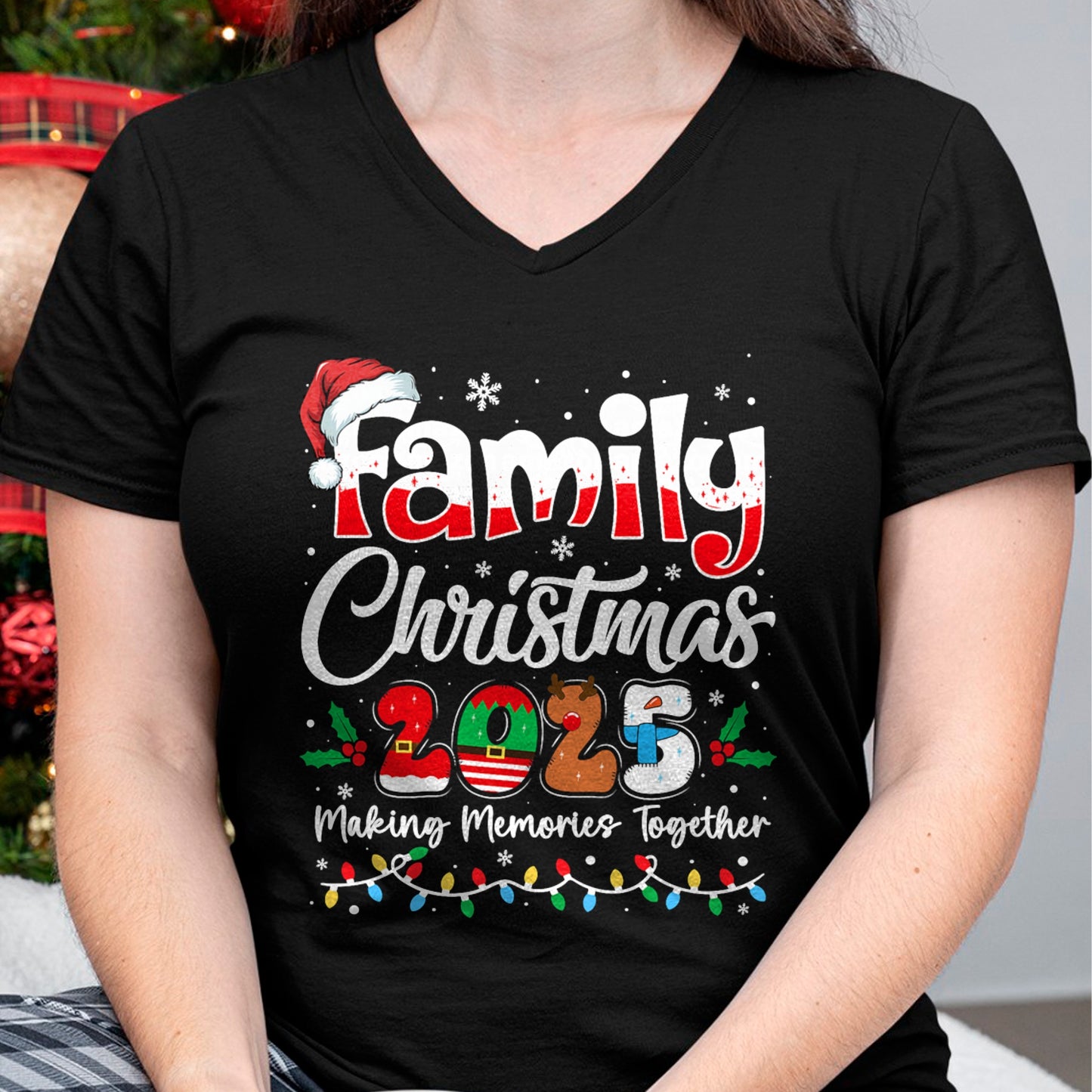 Family Christmas 2025 Matching Outfit Xmas Squad Santa T-Shirt - Christmas Unisex T-Shirt/Hoodie/Sweatshirt - NGHL00