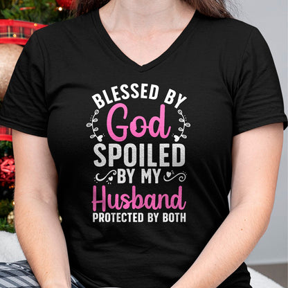 Funny Spoiled Wife Art For Women Girls Husband Spoiled Wife T-Shirt - Gift For Wife From Husband  Unisex T-Shirt/Hoodie - NGHL00 (SKUT-2310EMAILWIFE-07)
