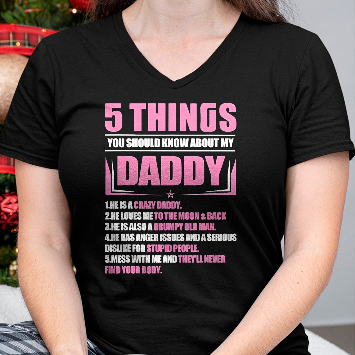 5 Things You Should Know About My Daddy Funny Son Daughter T-Shirt - Gift From Dad Unisex T-Shirt/Hoodie - NGHL00 (SKUT-2310EMAILDS-00)