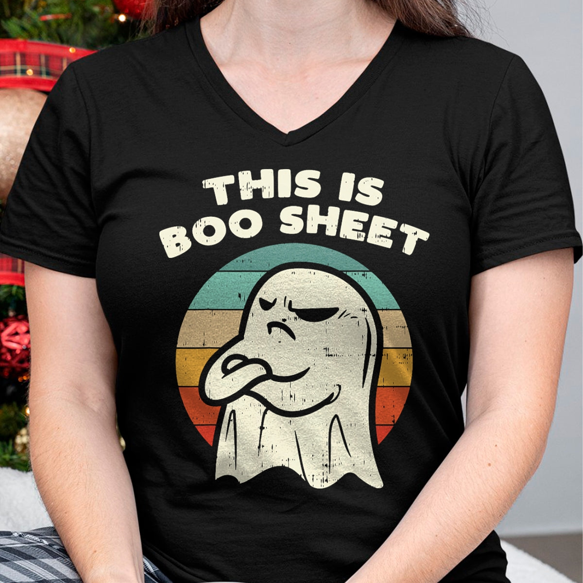 This Is Boo Sheet Ghost Retro Halloween Costume Men Women T-Shirt - Halloween Unisex T-Shirt/Hoodie - NGHL00