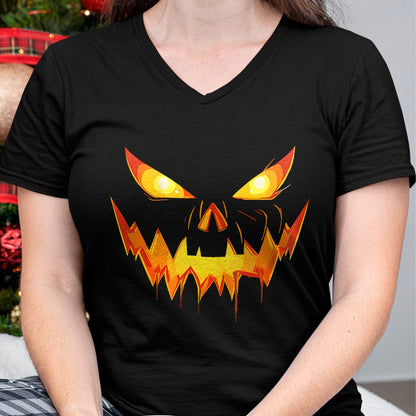 Scary Pumpkin Jack O Lantern Face Halloween Men Boys Kids T-Shirt - Halloween Unisex T-Shirt/Hoodie - NGHL00