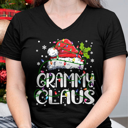 Grammy Claus Shirt Christmas Lights Pajama Family Matching Long Sleeve T-Shirt - Christmas Unisex T-Shirt/Hoodie/Sweatshirt - NGHL00