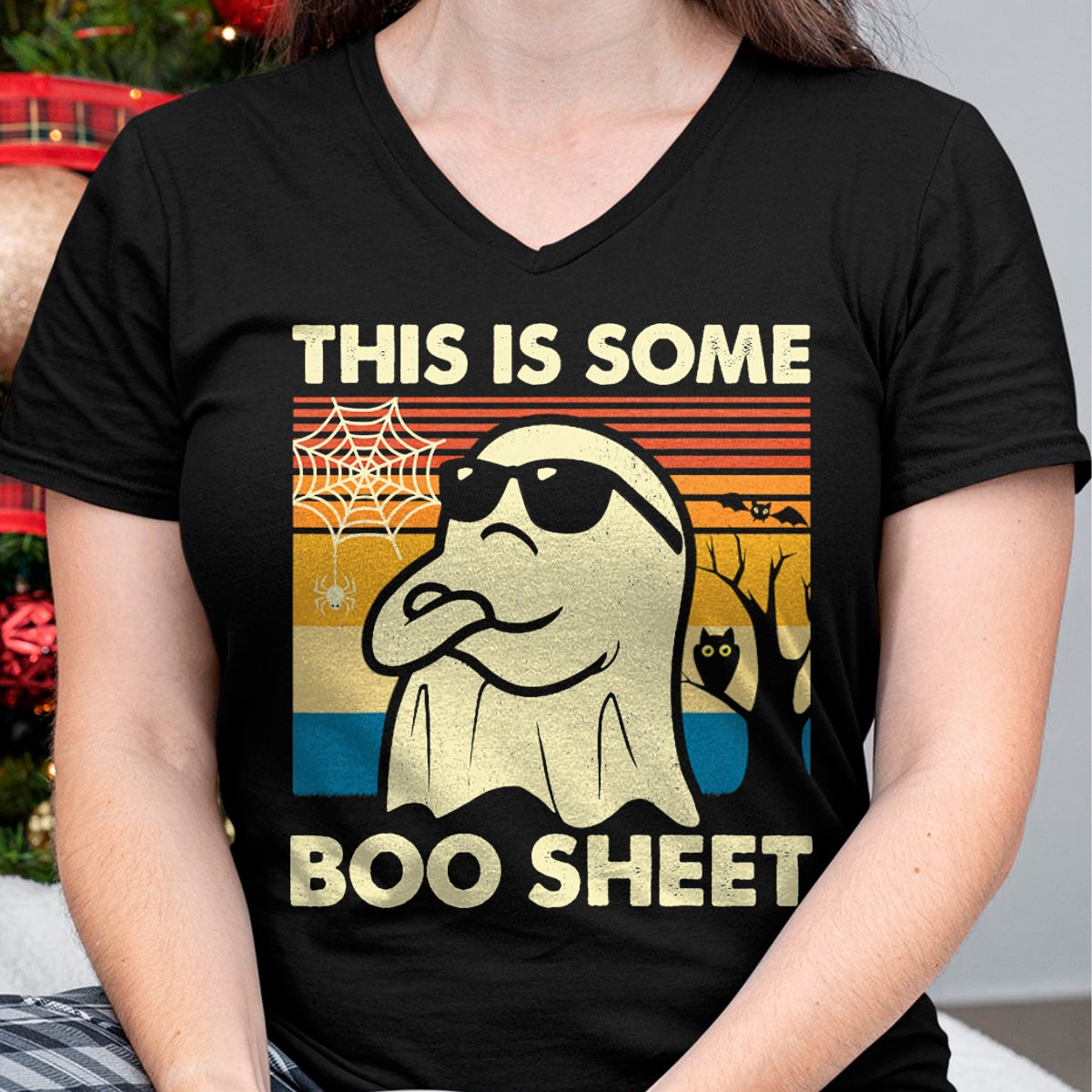 This is Some Boo Sheet Ghost Retro Funny Halloween Men Women T-Shirt - Halloween Unisex T-Shirt/Hoodie - NGHL00