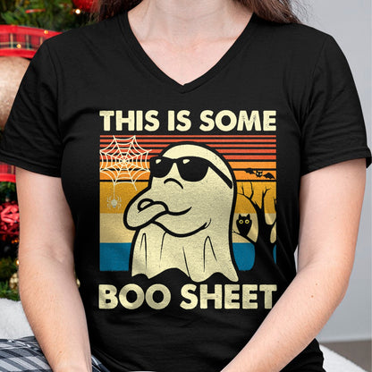 This is Some Boo Sheet Ghost Retro Funny Halloween Men Women T-Shirt - Halloween Unisex T-Shirt/Hoodie - NGHL00