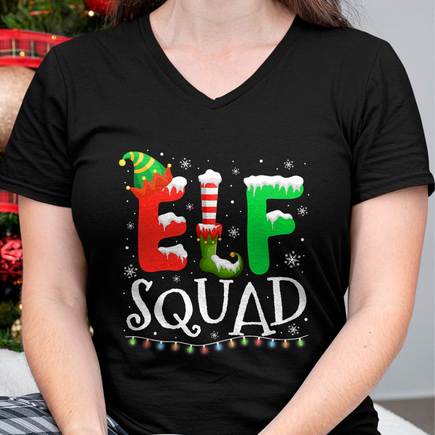 Elf Family Christmas Matching Pajamas Xmas Elf Squad T-Shirt - Christmas Unisex T-Shirt/Hoodie/Sweatshirt - NGHL00