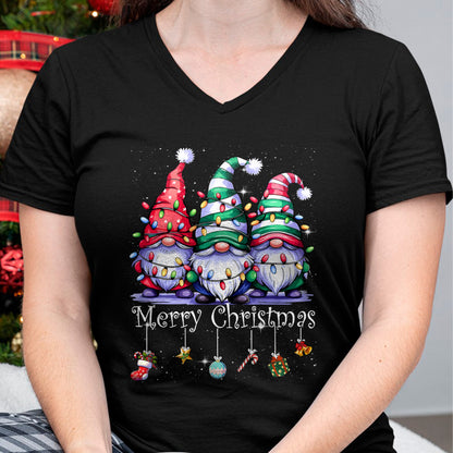 Cute Gnomes Merry Christmas Light Family Gnome Xmas Matching T-Shirt - Christmas Unisex T-Shirt/Hoodie/Sweatshirt - NGHL00