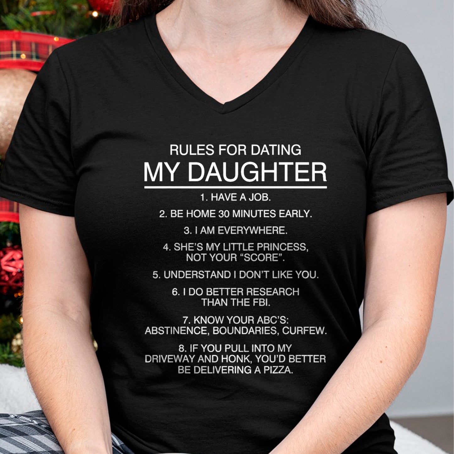 Rules for dating my daughter T Shirt T-Shirt - Gift for Daughter from Dad - NGHL00 Hoodie (SKU-T1410DD-B02)